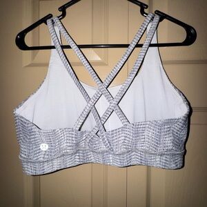 Lululemon Energy Bra - Power Luxtreme Arrow Jacquard Battleship Silver Spoon